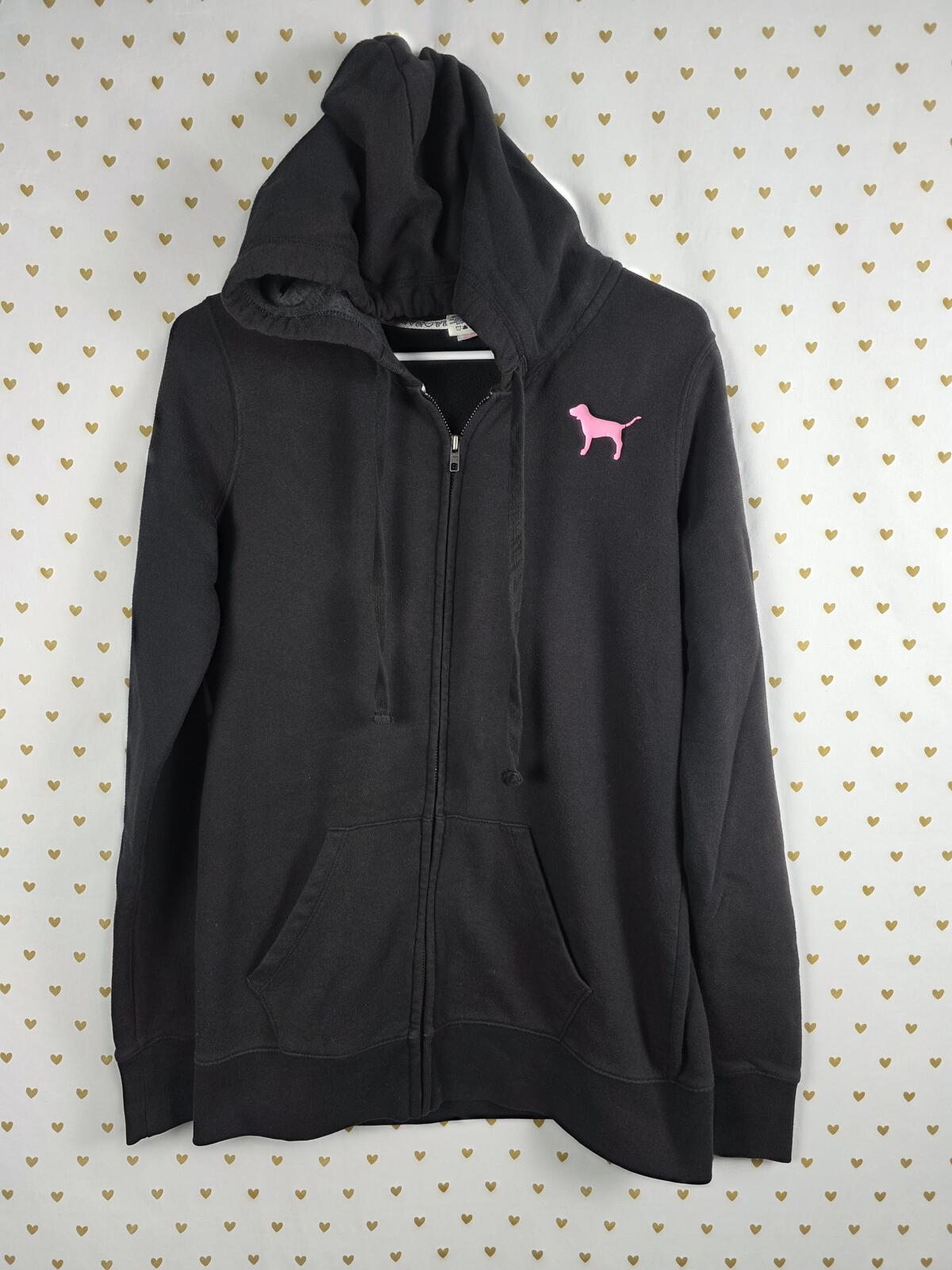Victorias Secret Pink Rainbow Embroidered Vintage hoodie Jacket Y2k SMALL