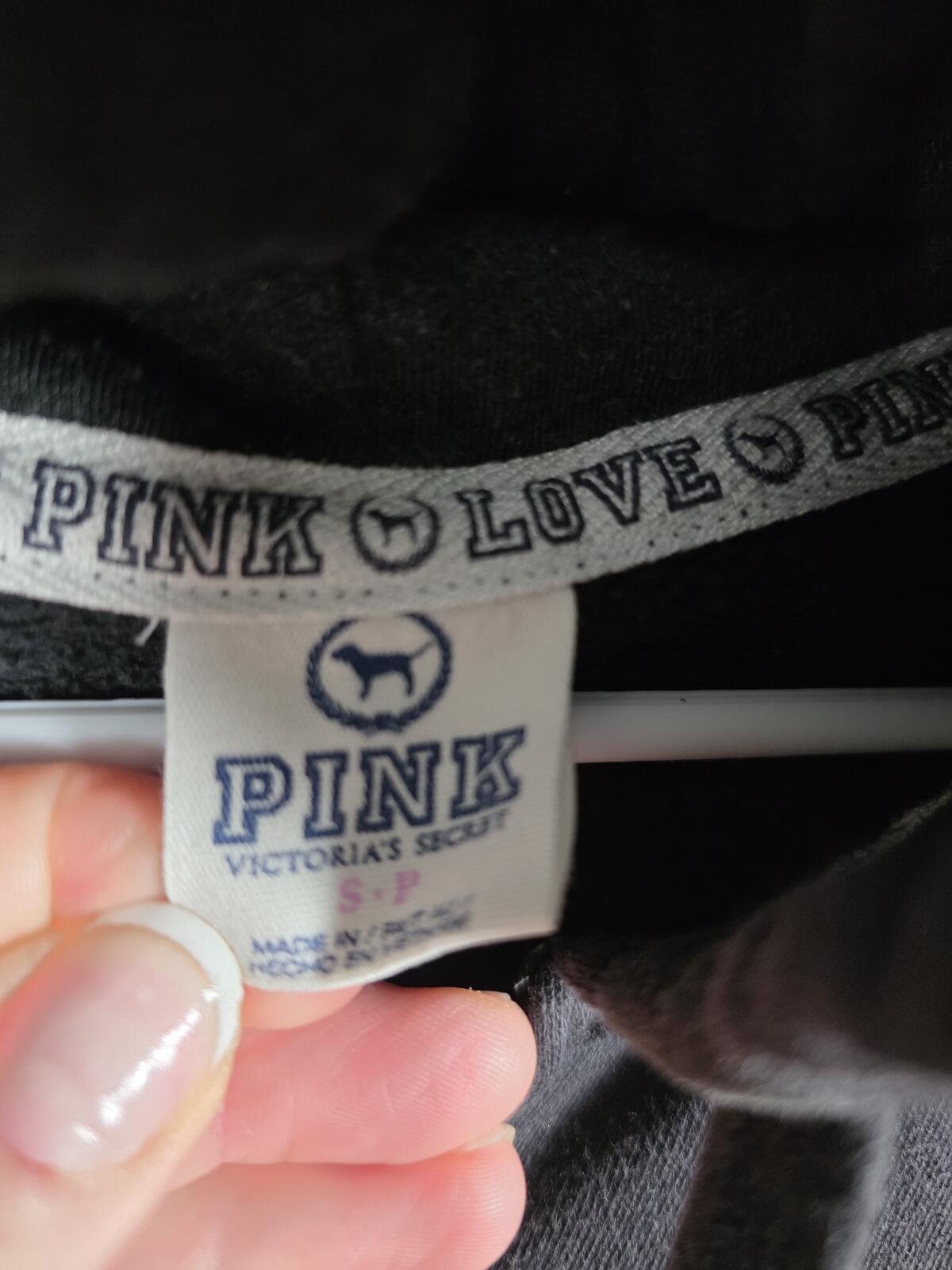 Victorias Secret Pink Rainbow Embroidered Vintage hoodie Jacket Y2k SMALL