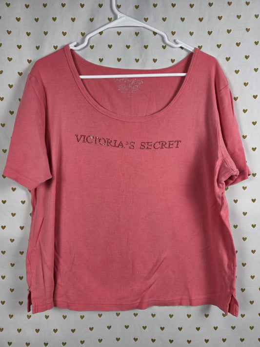 Victorias Secret Vintage BLING Logo Tee shirt LARGE