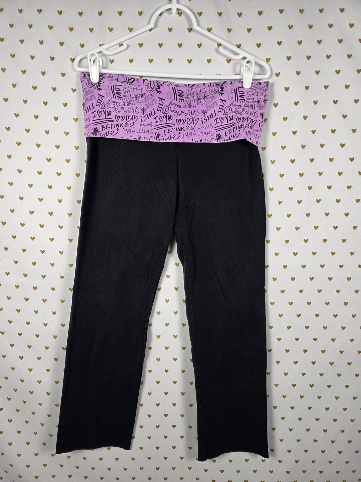 Victorias Secret PINK Foldover Cotton Vintage Medium Yoga Pants