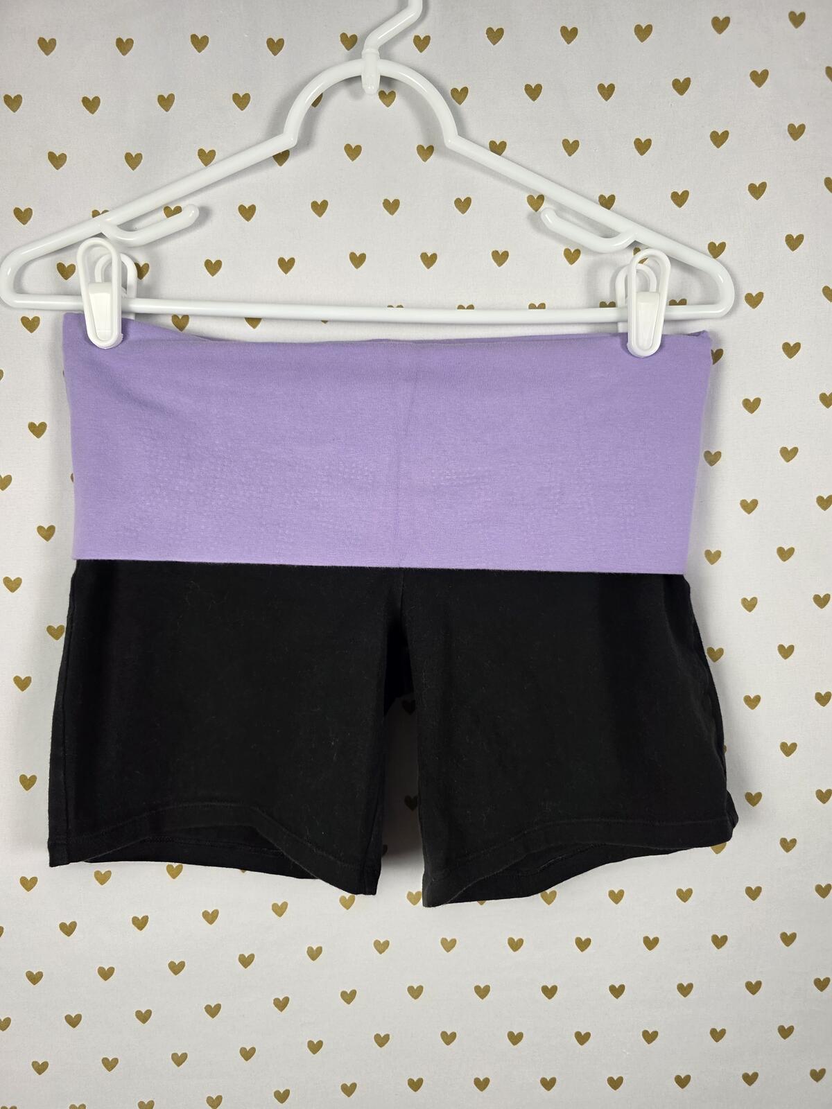 Victorias Secret PINK Foldover Vintage Bling Studded Yoga SHORTS LOVE Y2k MEDIUM