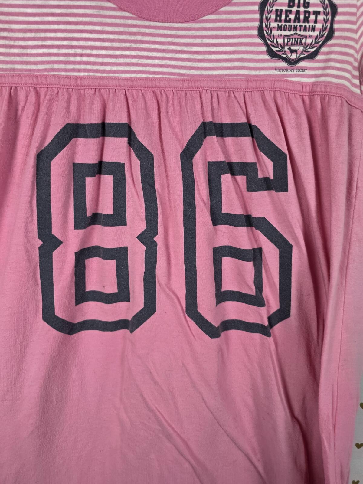 Victorias Secret PINK Vintage HTF Cotton Babydoll Dress Tee BIG HEART Medium
