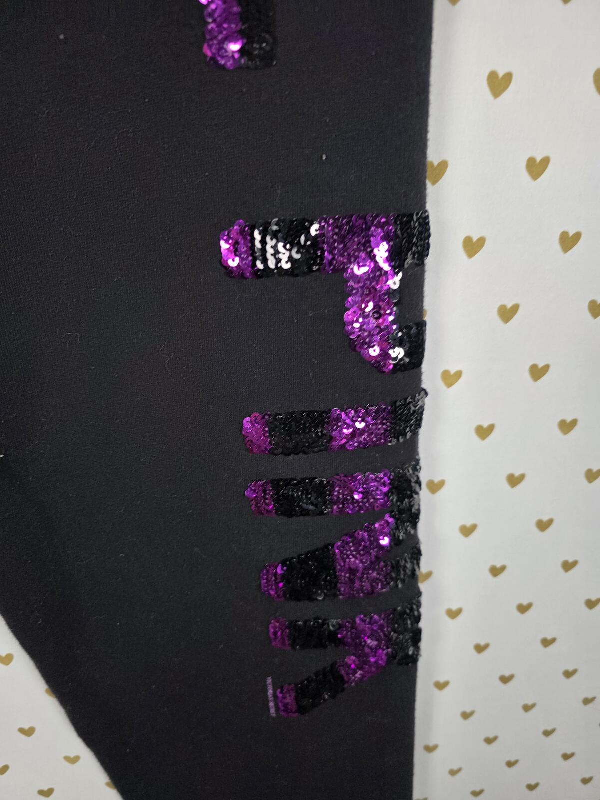 Victorias Secret Pink BLING SEQUINED Hoodie Sweats SET 2pc Small Vintage Outfit