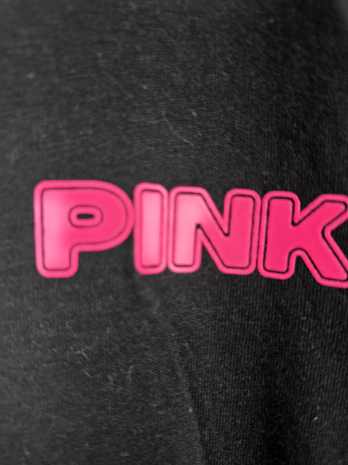 Victorias Secret PINK Collectors BLING Rhinestone Tee Shirt Logo XL