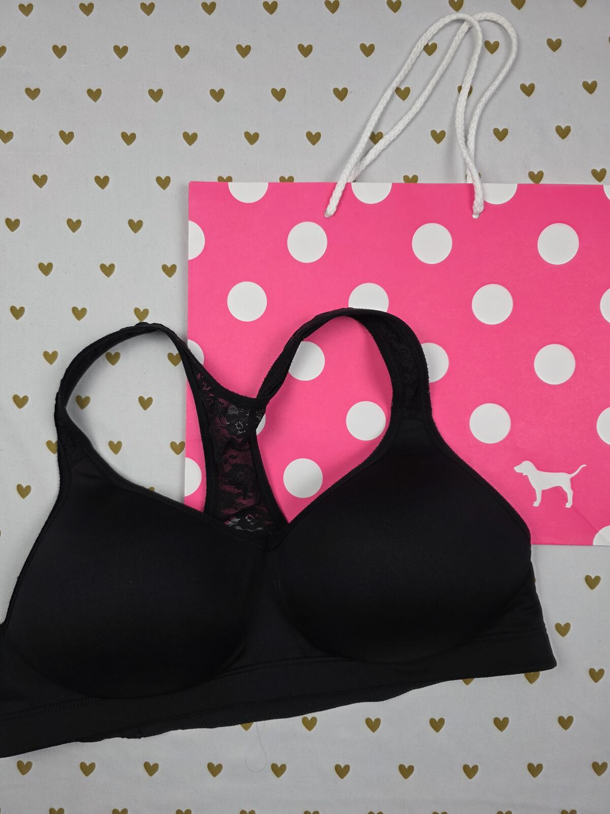 Victorias Secret Pink Yoga Push Up Racerback Large Sports Bra Tank Top