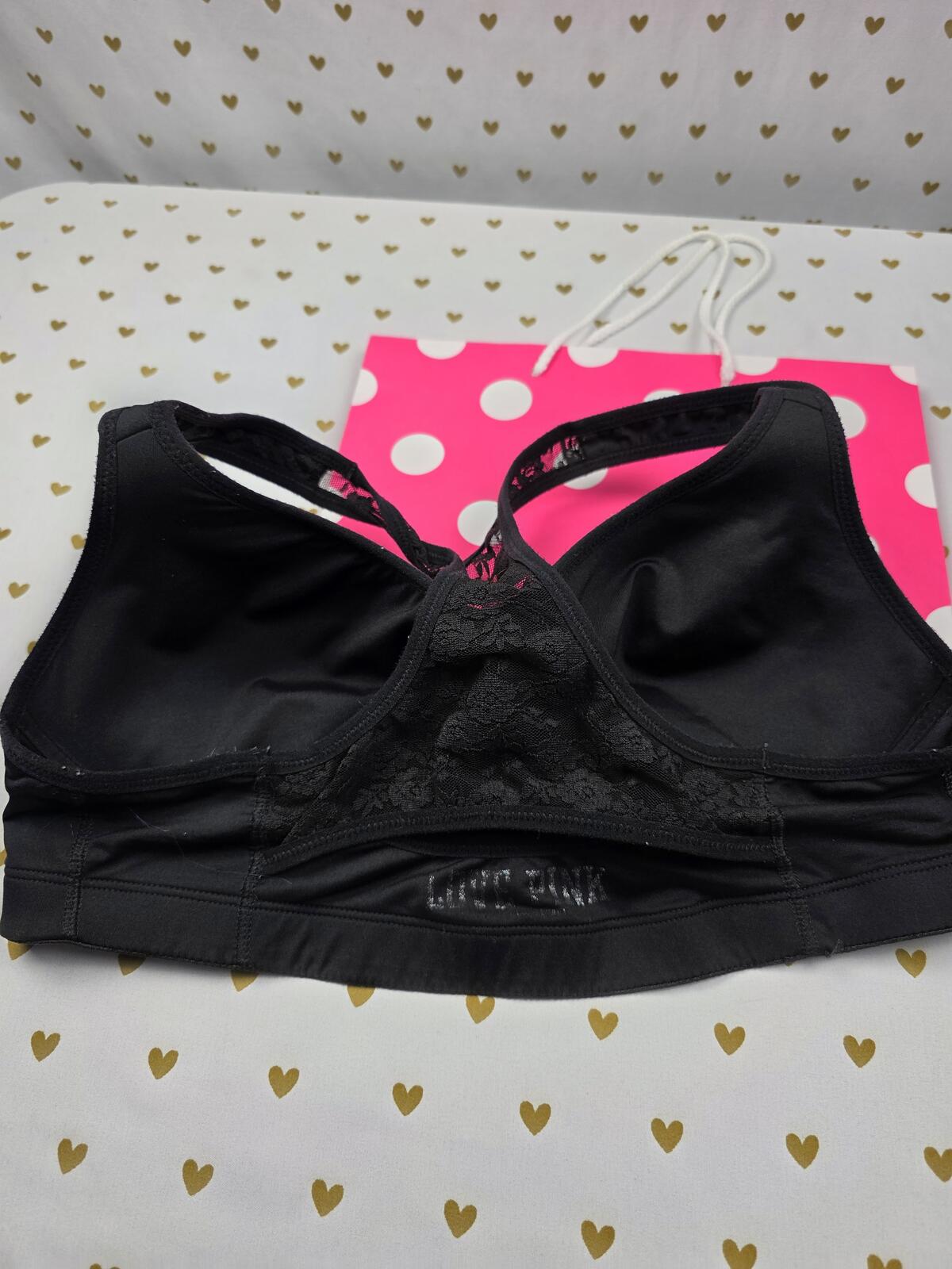 Victorias Secret Pink Yoga Push Up Racerback Large Sports Bra Tank Top