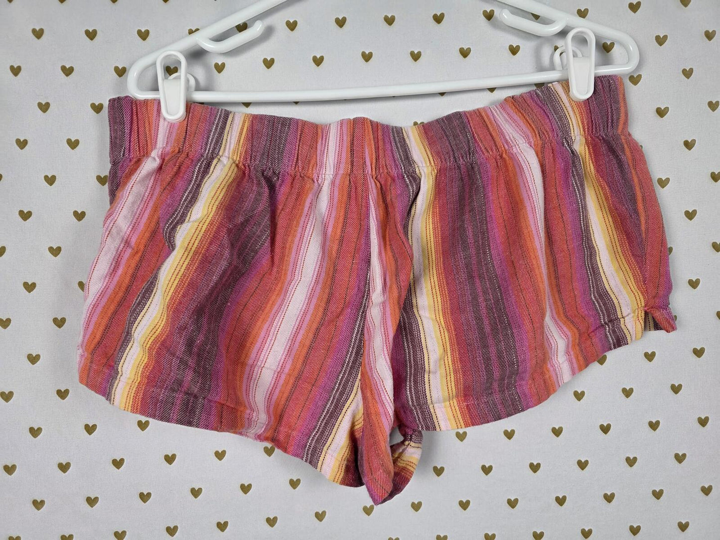 Victorias Secret PINK Vintage Y2k Bow Striped Sleep Shorts Boxers Pajama Bottoms