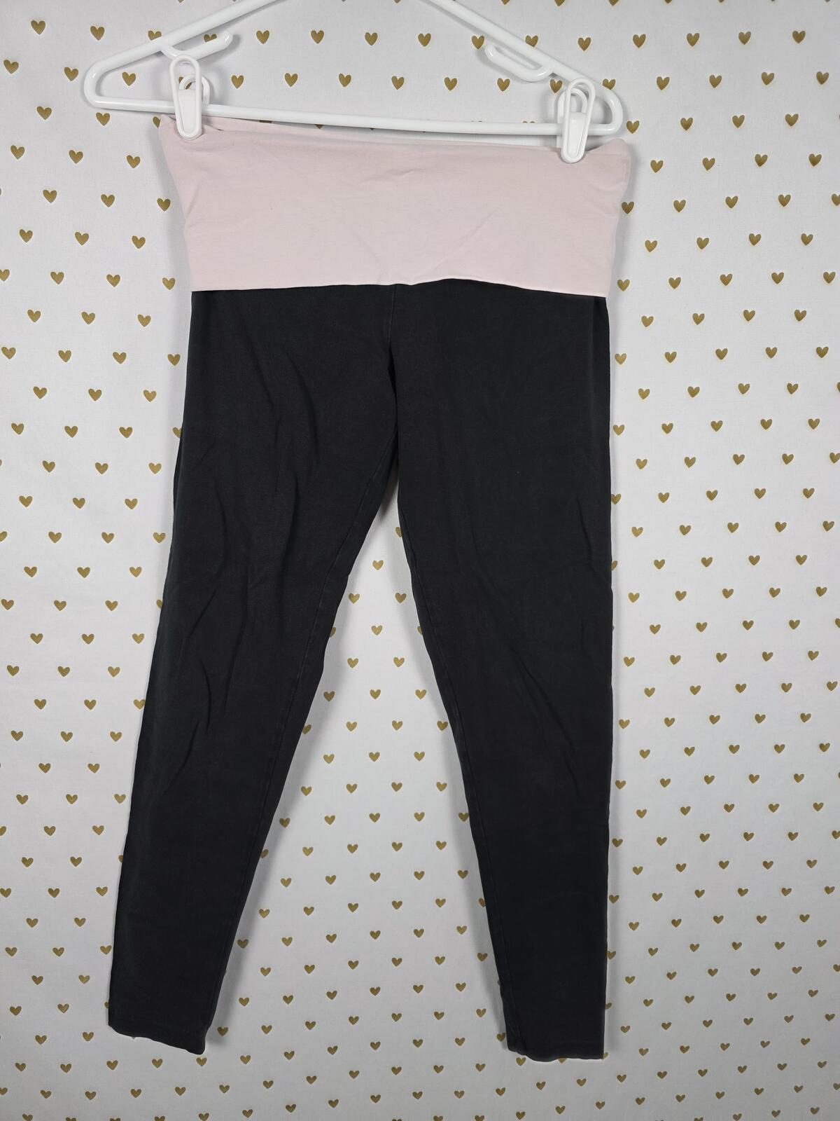 Victorias Secret PINK Glitter Logo Foldover small Yoga Pants Small Skinny