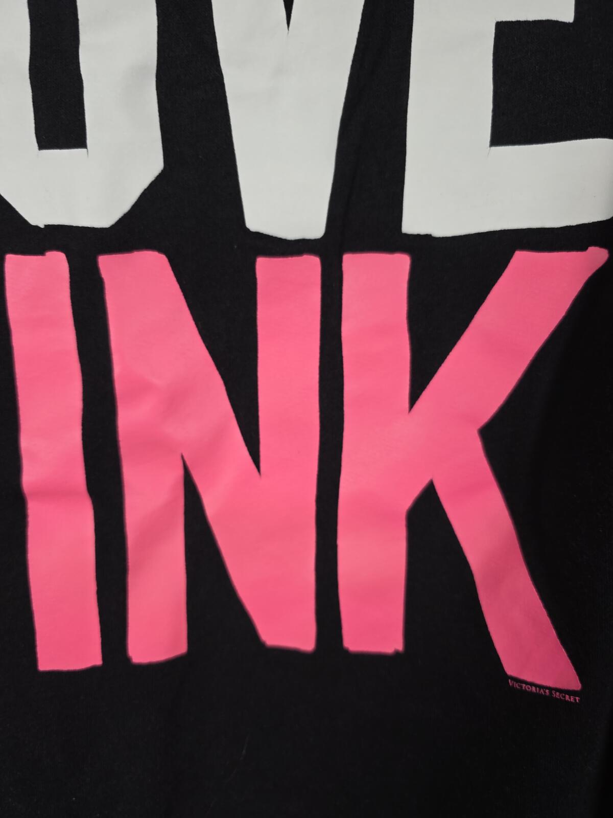 Victorias Secret Pink Vintage Quarter Zip Neon Logo Sweater Shirt MEDIUM