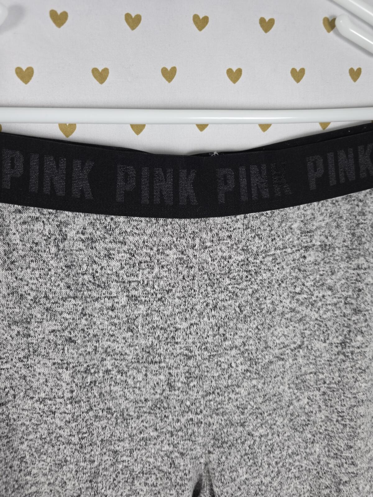 Victorias Secret PINK lounge Set Grey comfy shirt pants LARGE Logo outfit
