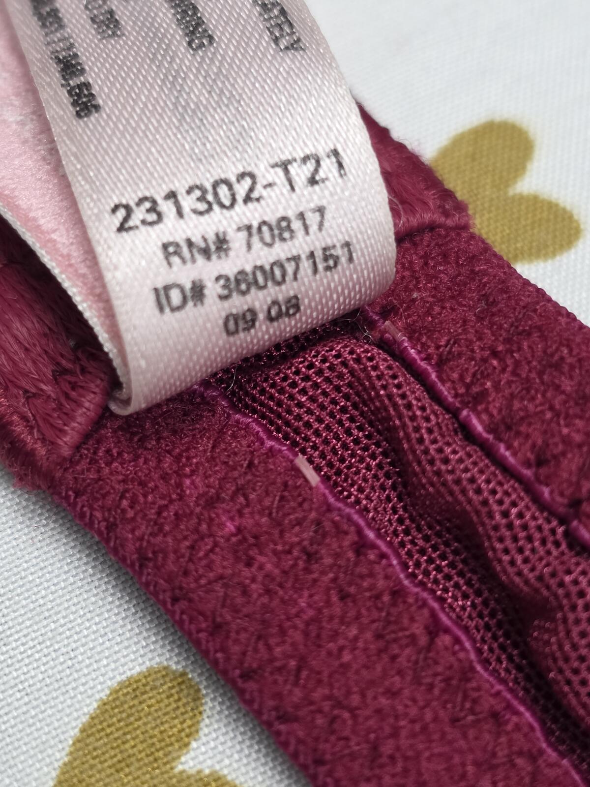 Victorias Secret Vintage 08 Maroon Push Up padded bra 34A