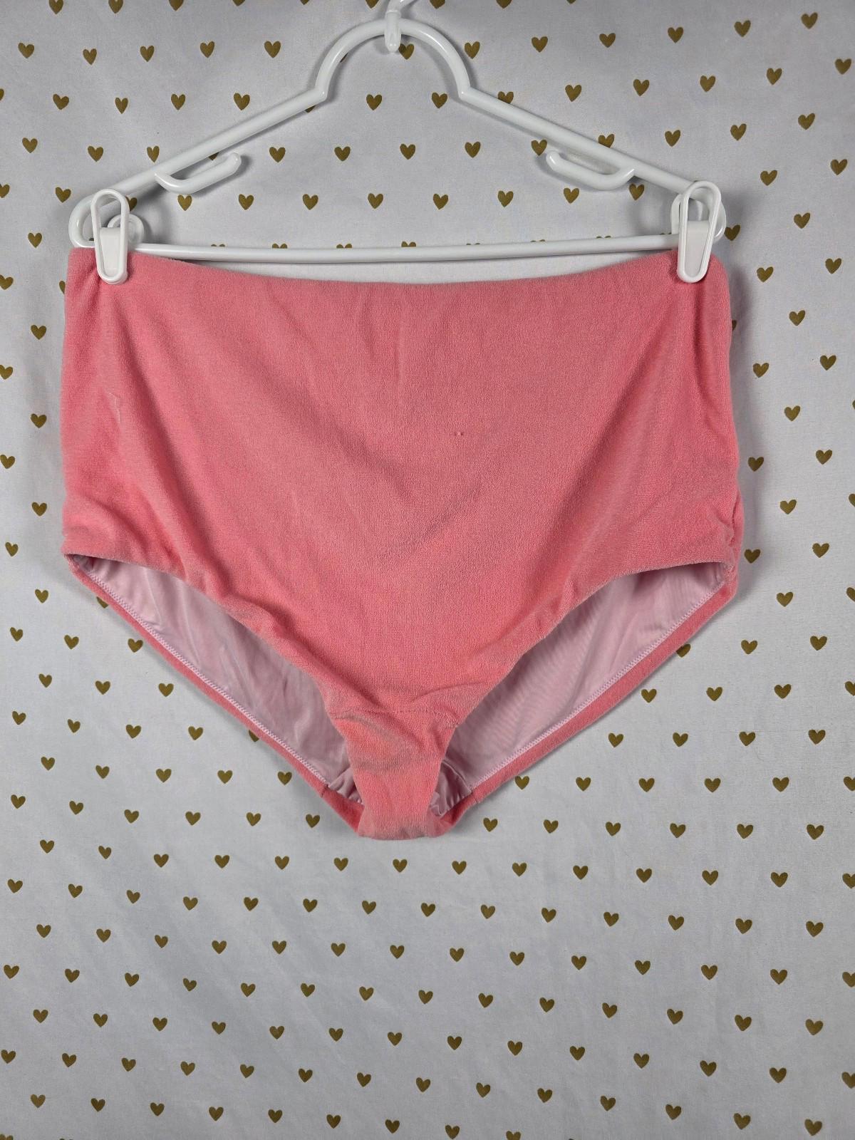 Victorias secret xl velour high waist bathing suit bottom peach pink
