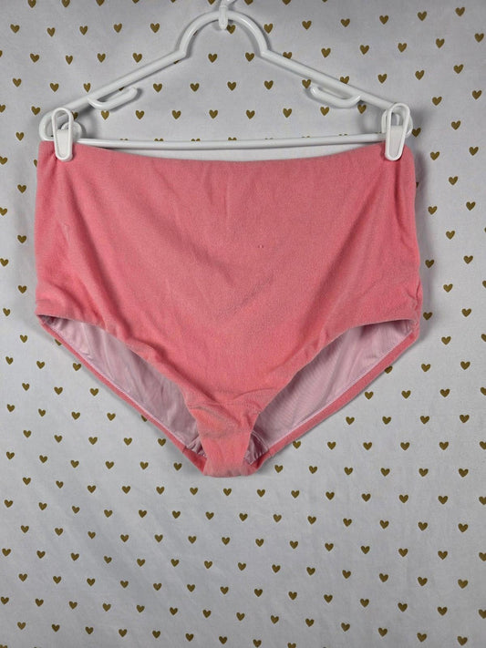 Victorias secret xl velour high waist bathing suit bottom peach pink