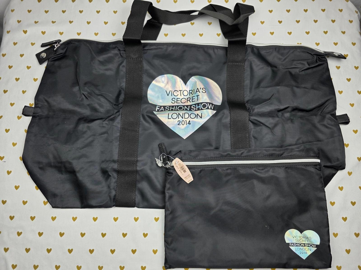 Victoria's Secret NEW NWT LONDON FASHION SHOW Duffle Bag Tote WINGS Pouch