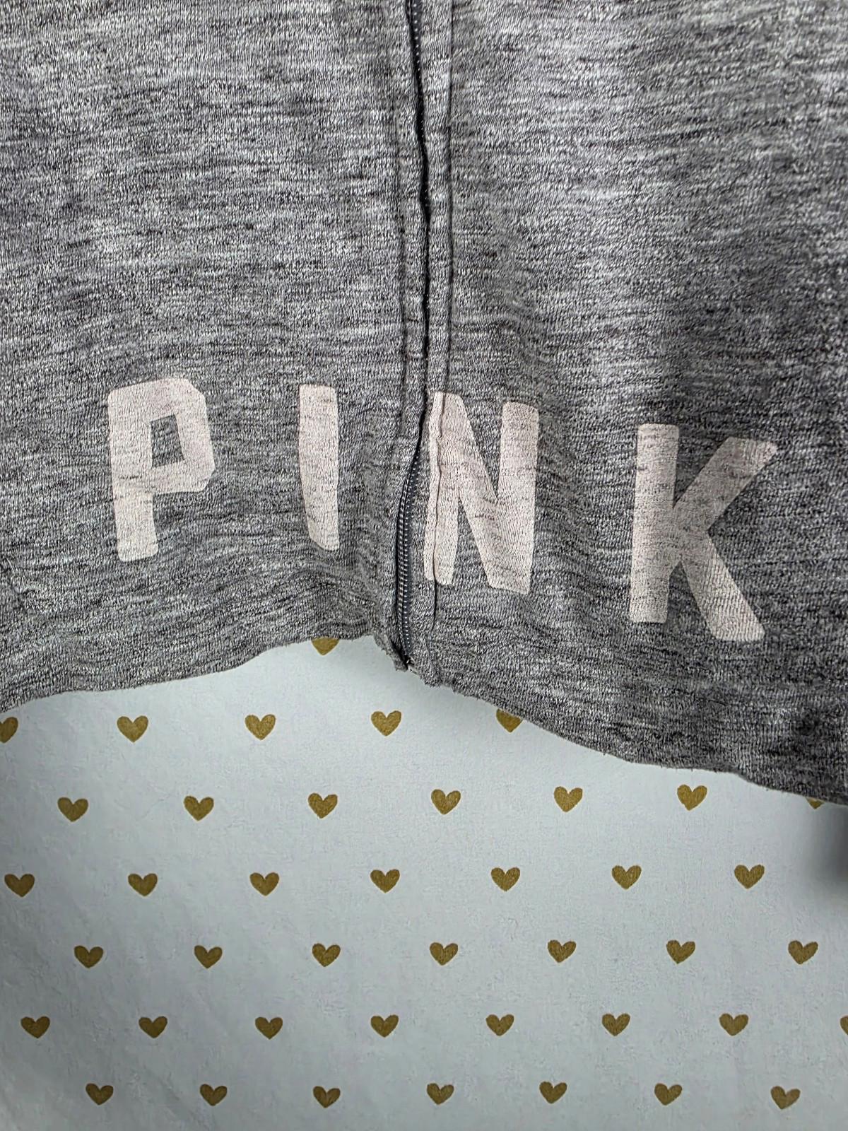 Victorias secret pink full zip hoodie jacket small