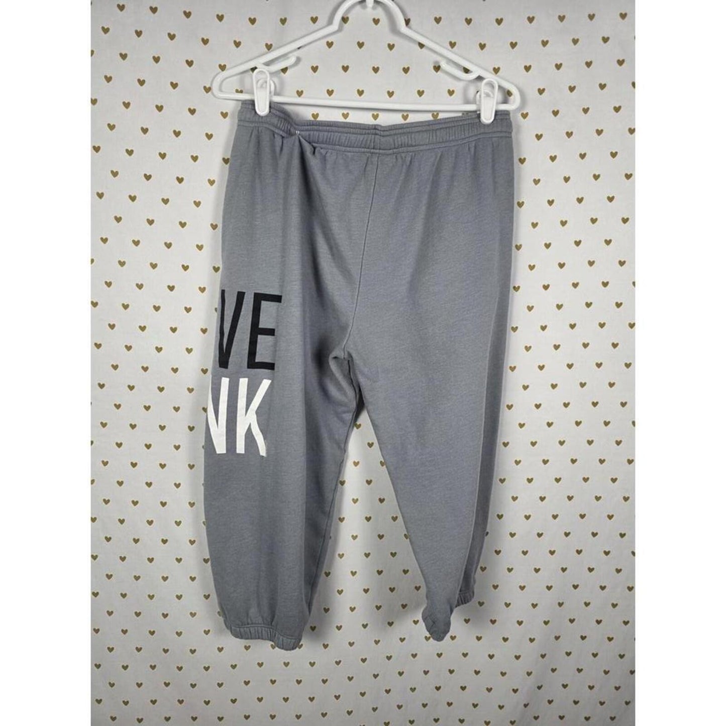 Victorias Secret PINK LOVE Capri Cropped Pockets sweats Joggers Tapered VTG Y2k