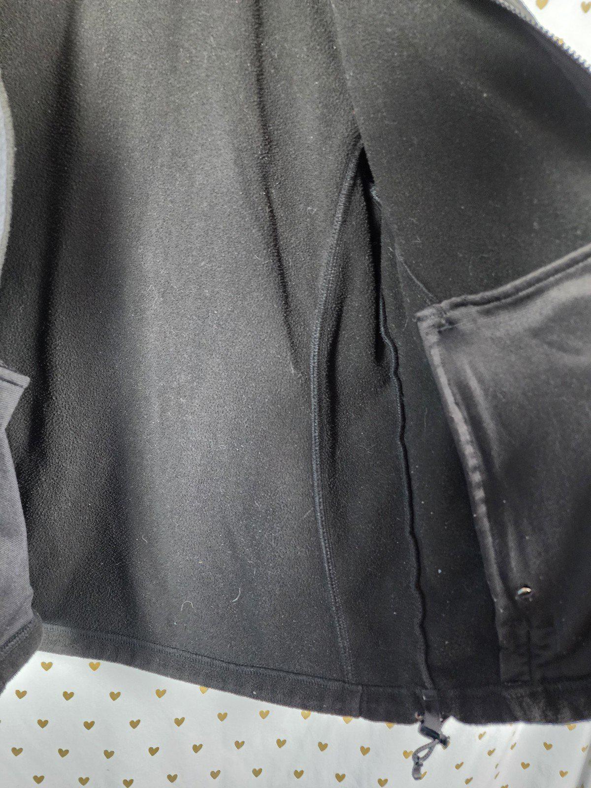 The North Face womens small black fleece full zip jacket