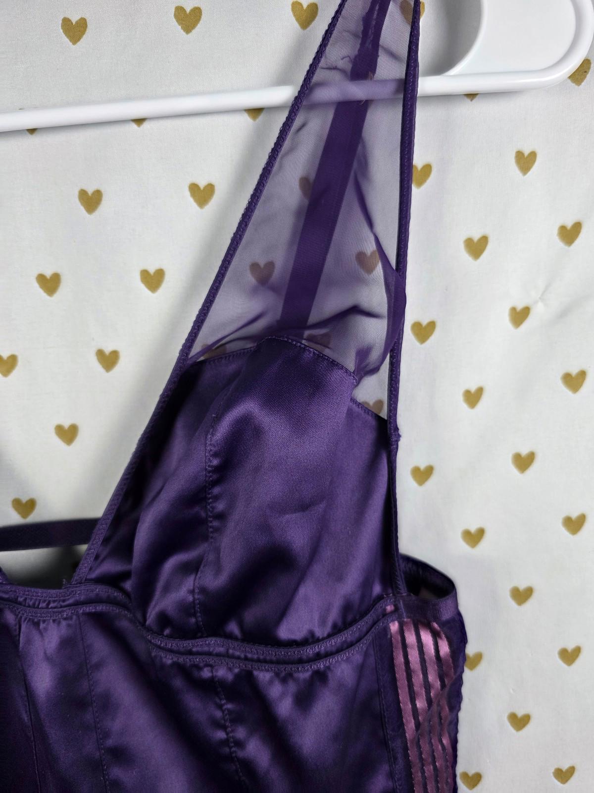Victorias secret very sexy long satin purple nightie nightgown dress medium