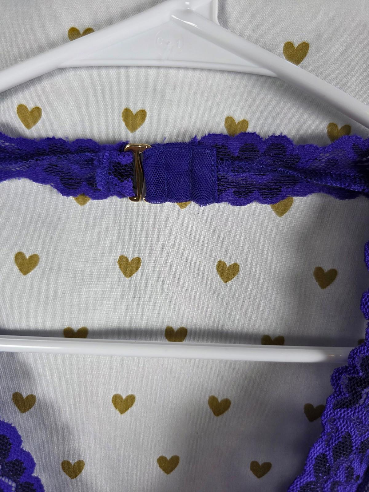 Victorias secret purple net lacey nightie lingerie medium