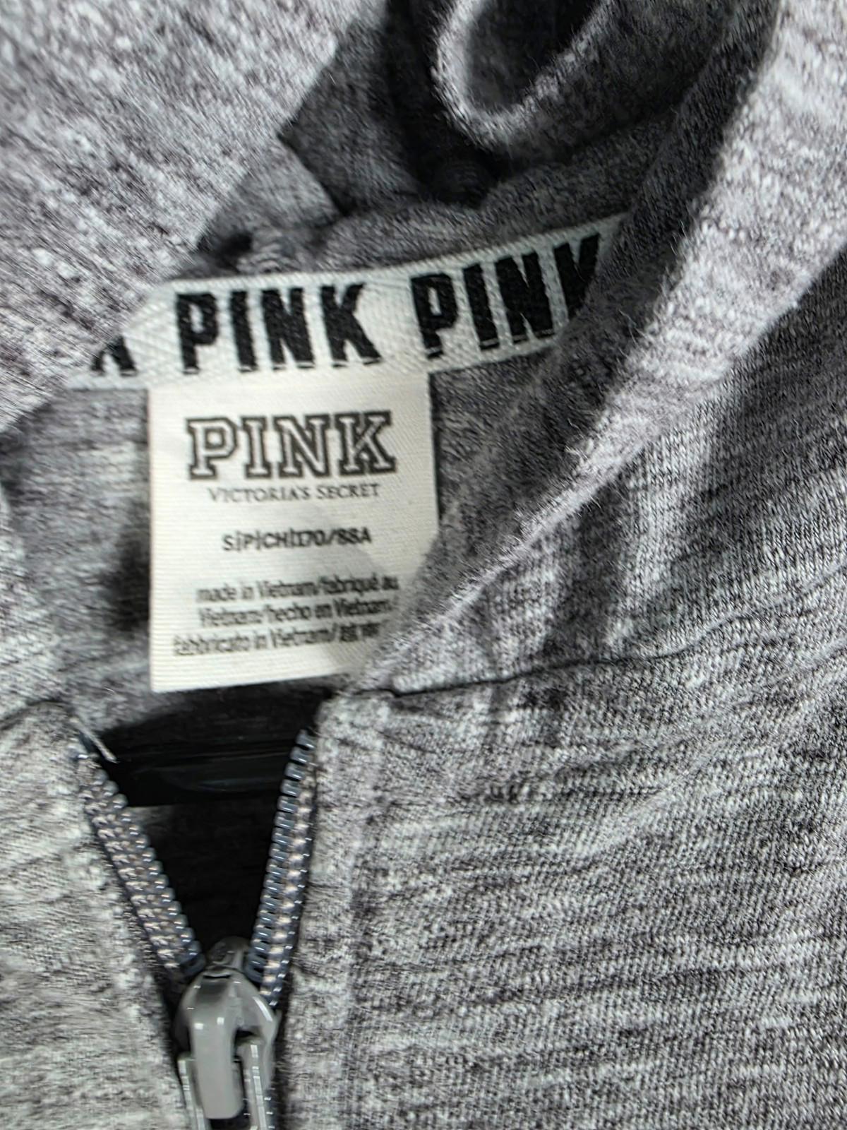 Victorias secret pink full zip hoodie jacket small