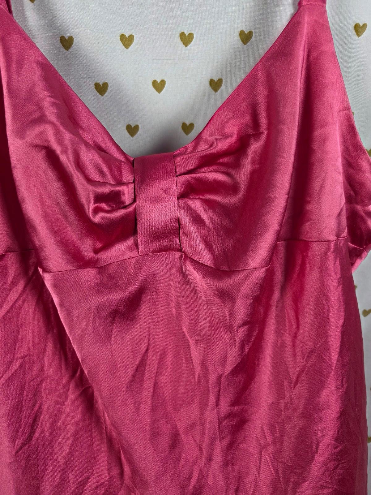 Victorias Secret ANGELS bow front pink medium slip sleep dress lingerie