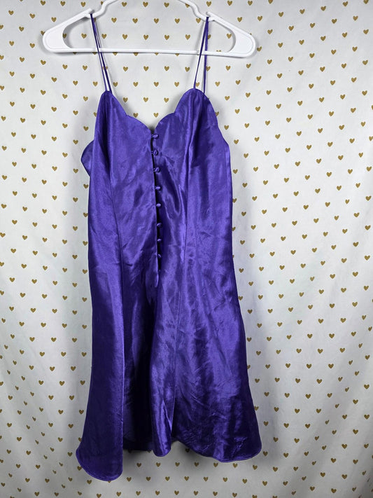 Victorias Secret VINTAGE GOLD LABEL Lingerie nightie medium SLIP DRESS SATIN