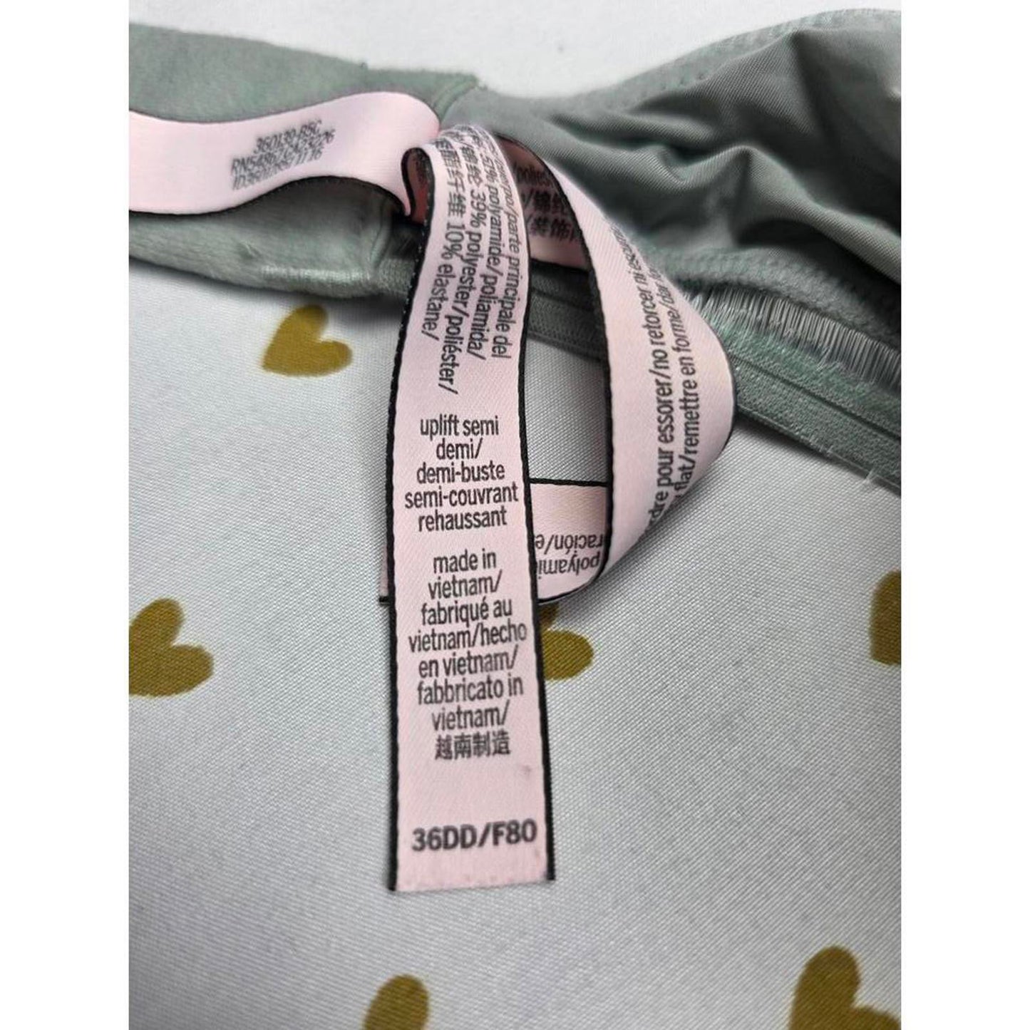 Victorias Secret Uplift Convertible Semi Demi Balconette Bra 36DD