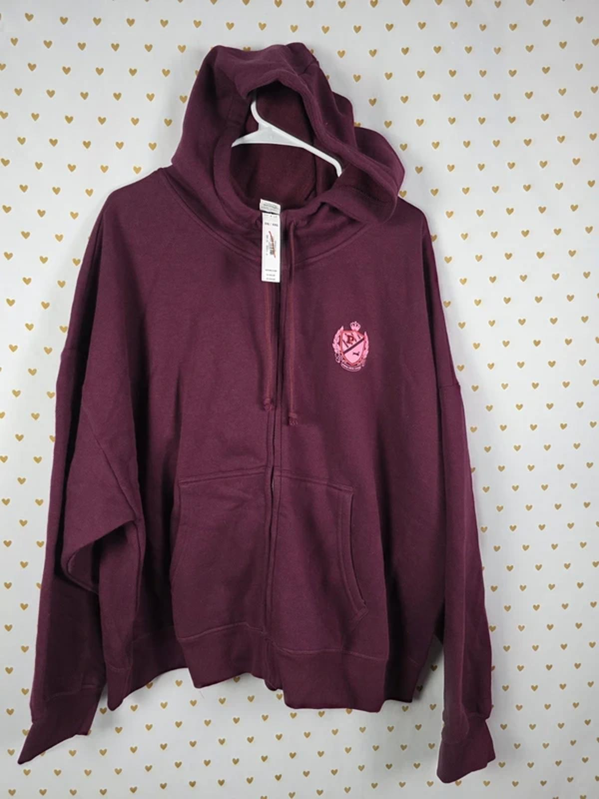Victorias Secret Pink new nwt 2xl xxl full zip logo hoodie jacket