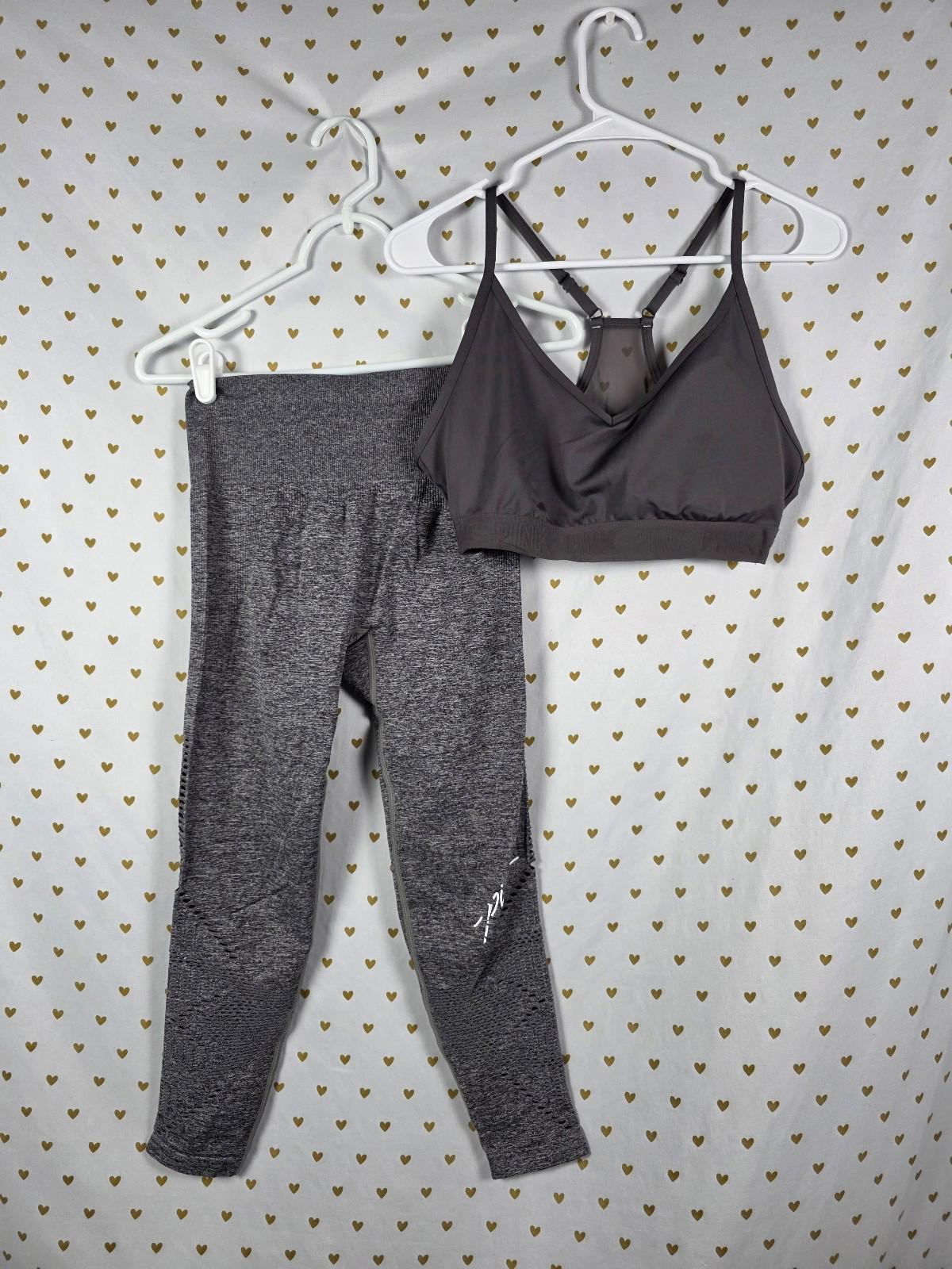 Victorias secret pink sports bra & leggings lot small mesh netted