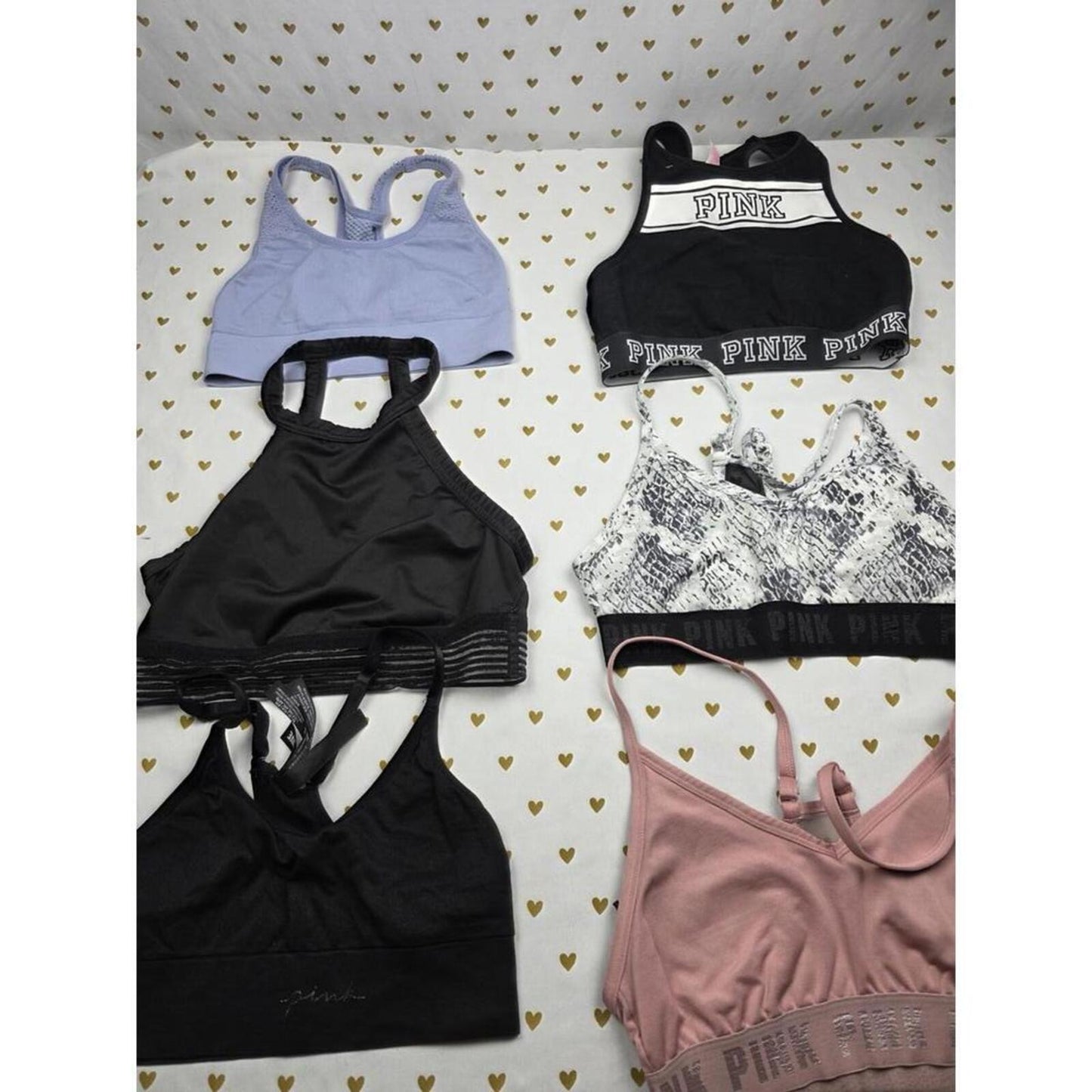Victorias Secret Pink Lot of 6 XS Sports Bras Bralettes Bra Tops Tanks