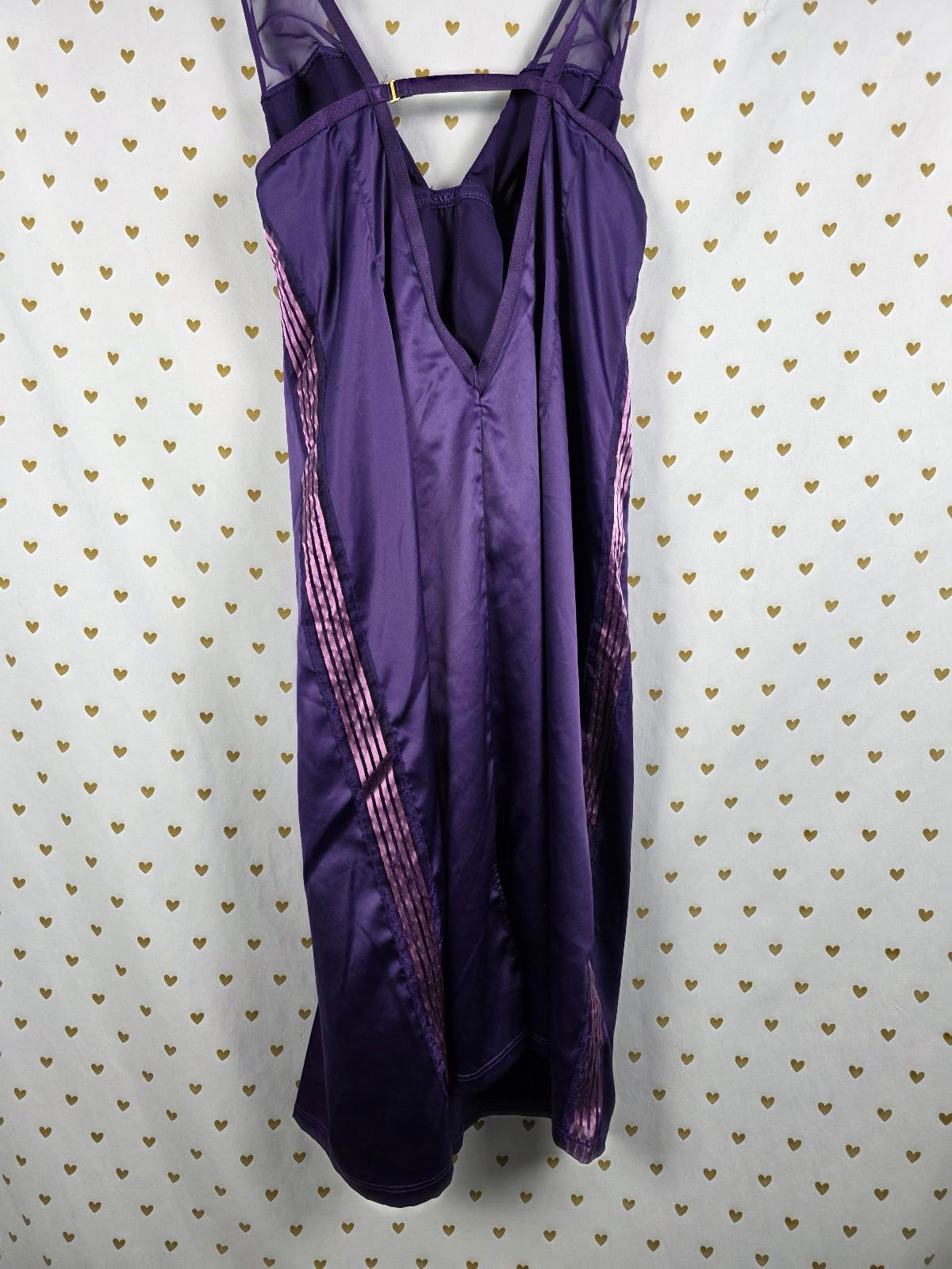 Victorias secret very sexy long satin purple nightie nightgown dress medium