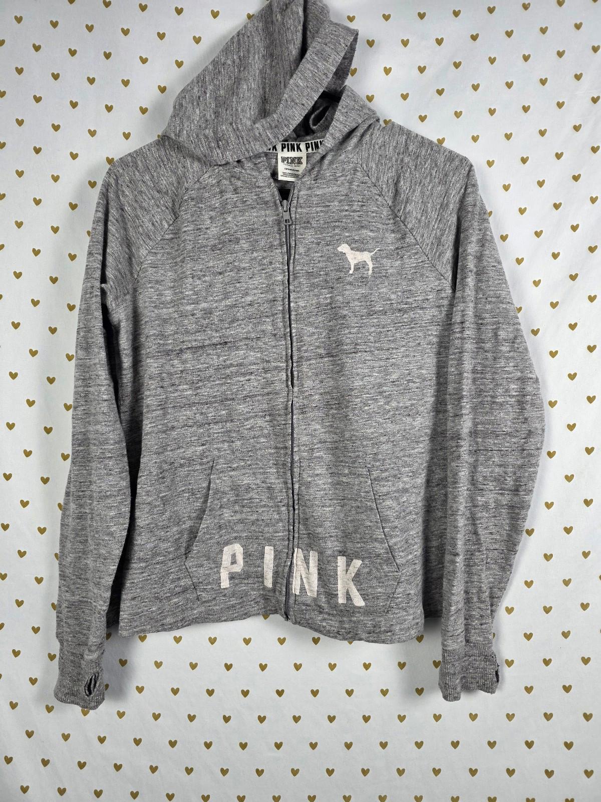 Victorias secret pink full zip hoodie jacket small