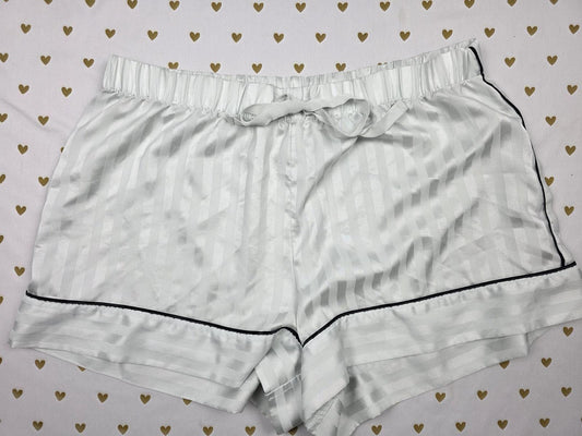 Victorias Secret Striped Satin Small Sleep Shorts Boxers Pajama Bottoms