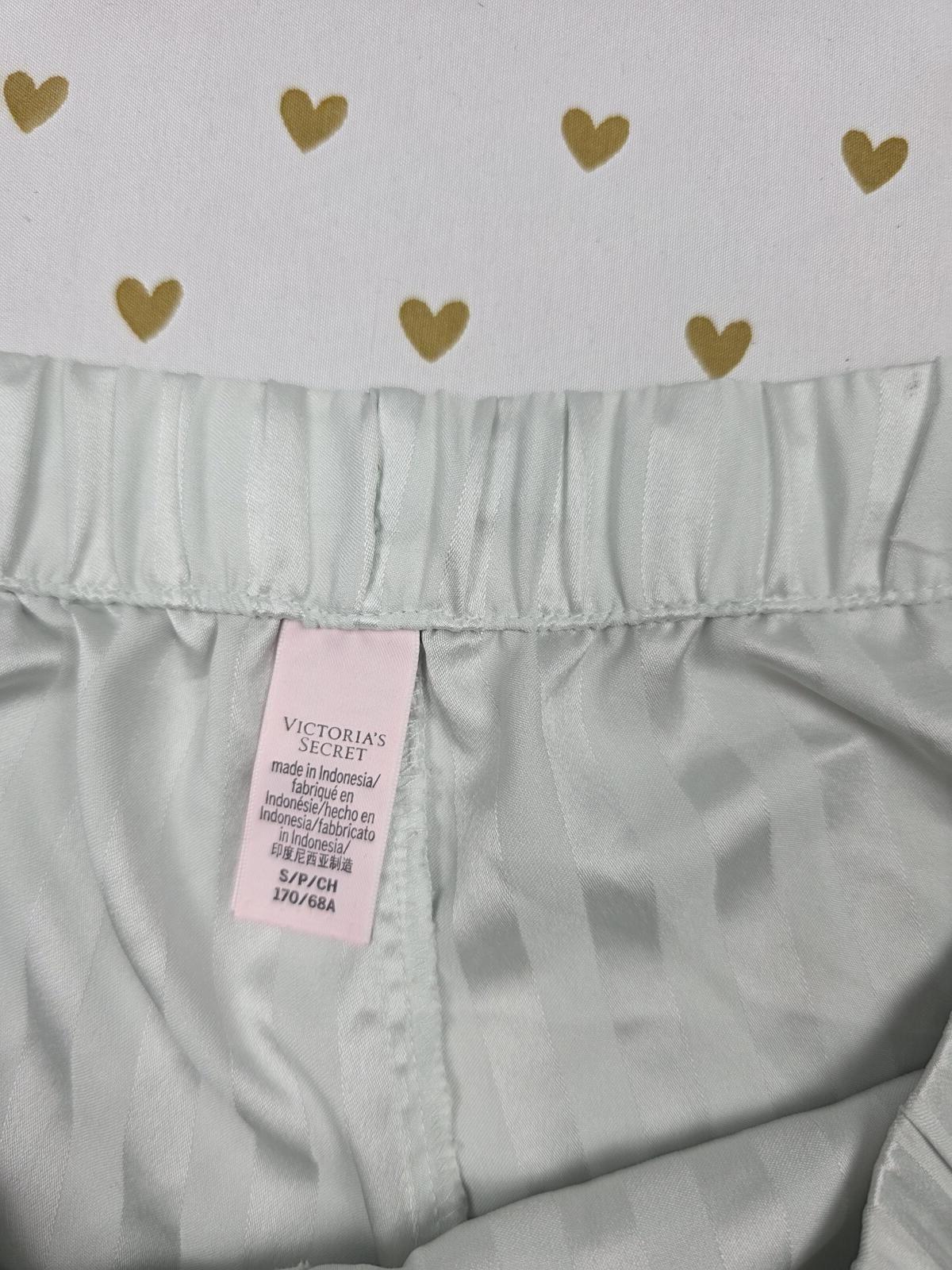 Victorias Secret Striped Satin Small Sleep Shorts Boxers Pajama Bottoms